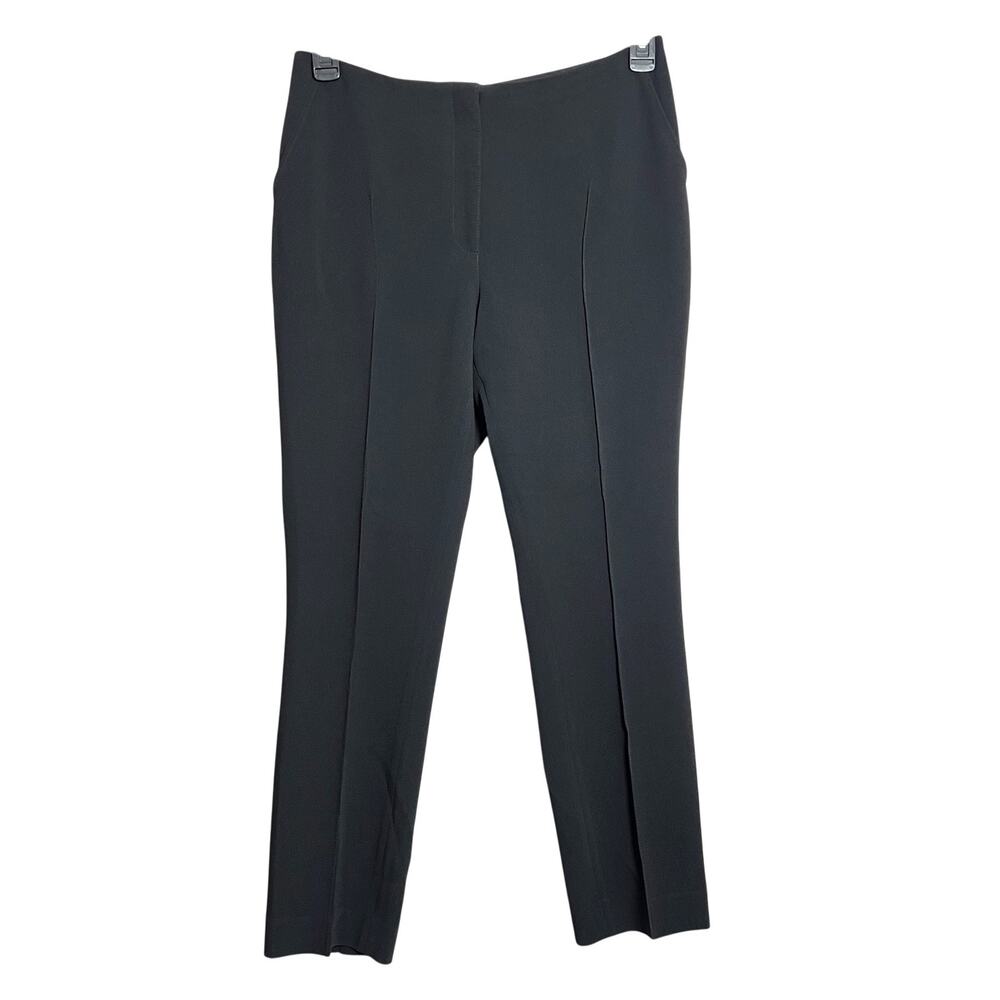 Cinq à Sept Black Pintuck Ankle Pants SIZE 6 High Rise Stretch Trousers